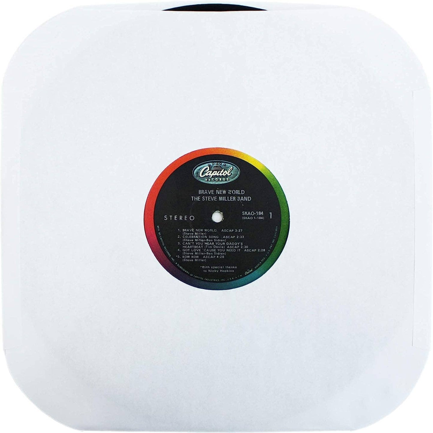 12” Paper Record Inner Sleeves - Archival Quality - Rounded