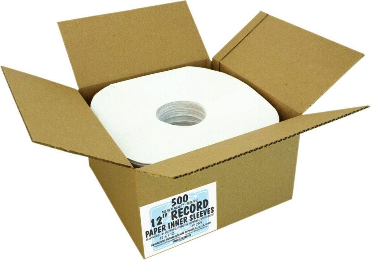 12” Paper Record Inner Sleeves - Archival Quality - Rounded