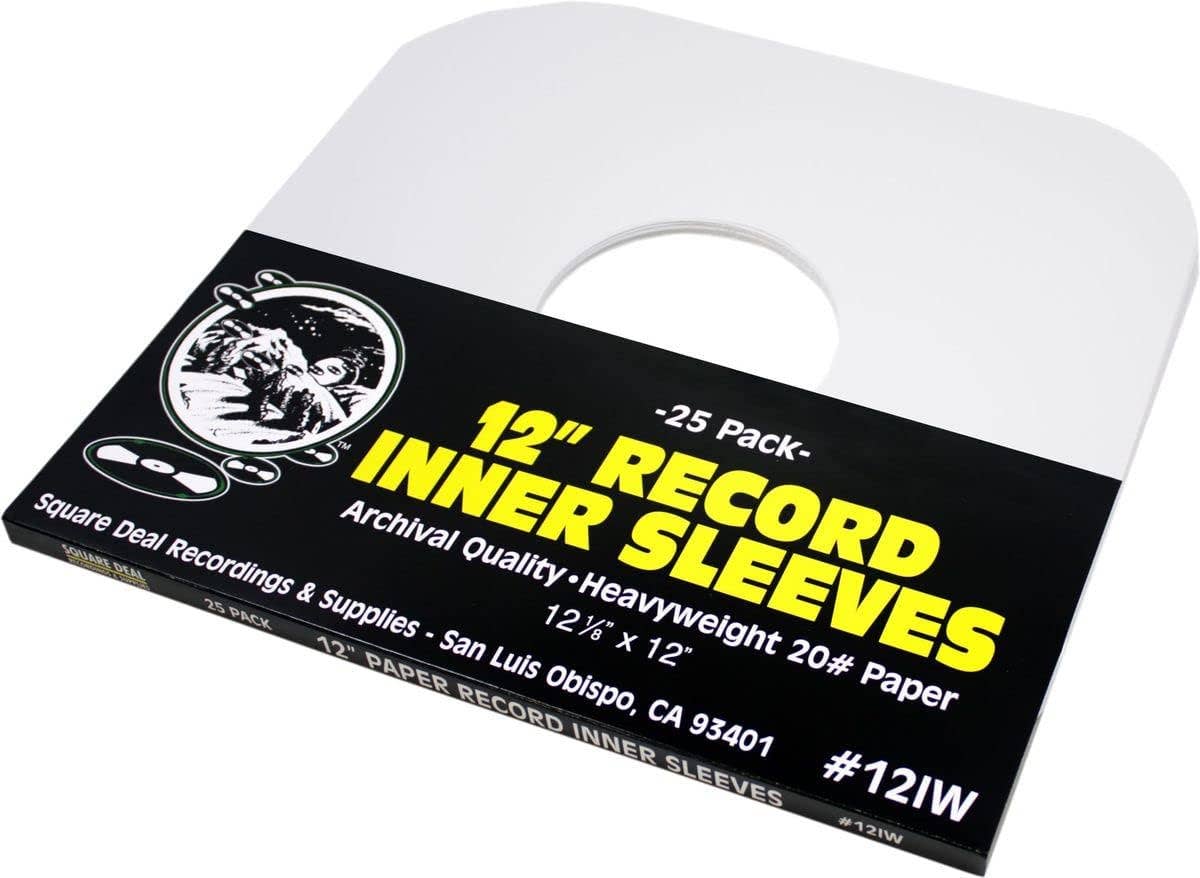 12” Paper Record Inner Sleeves - Archival Quality - Rounded