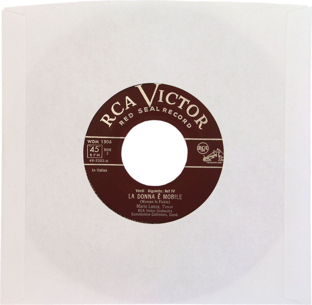 7" White Record Inner Sleeves - Heavyweight - With Hole