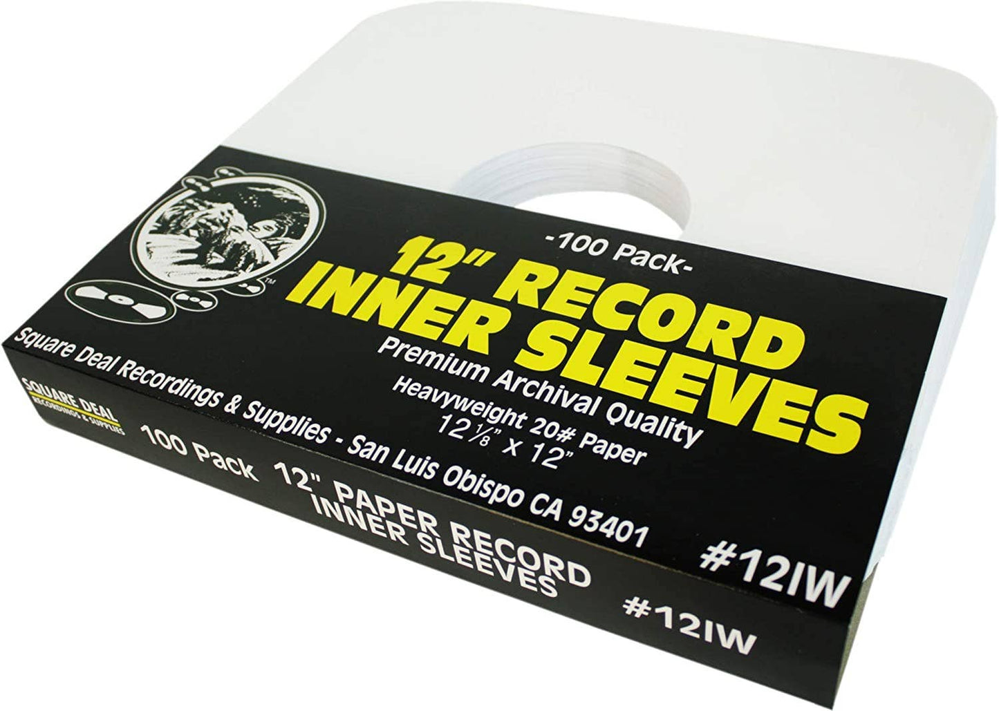 12” Paper Record Inner Sleeves - Archival Quality - Rounded